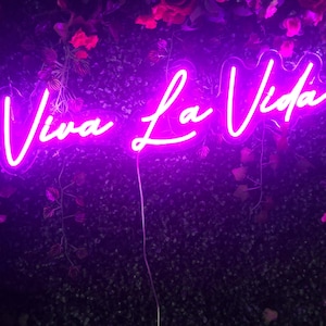 Viva la vida sinal de néon personalizado luz led, decoração de casa luz de néon led, meninas aniversário casal festa de casamento decoração de parede presentes personalizados