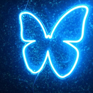 Butterfly Neon Light, Butterfly Neon Sign, Butterfly Sign, Neon Sign, LED Neon Light, Butterfly Neon Wall Decor, Handmade Neon Light