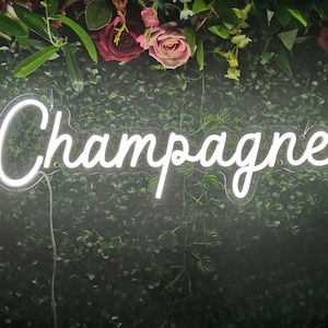Insegna al neon Champagne Led Light Personalizzata Home Bar LED Neon Light Lounge Club Vino Cucina Decorazione murale Decorazione per feste di matrimonio Regalo personalizzato