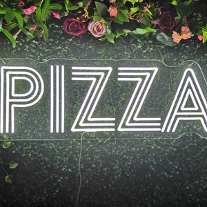 Insegna al neon per pizza, insegna al neon per matrimonio, festa di compleanno, insegna al neon per pizza, luce al neon, cibo, cucina personalizzata, ristorante, negozio, insegna a led