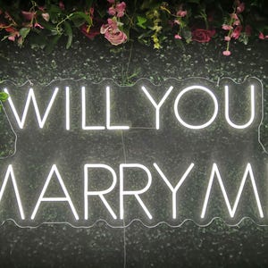 Custom Neon Sign: Will You Marry Me, Wedding Proposal Decor