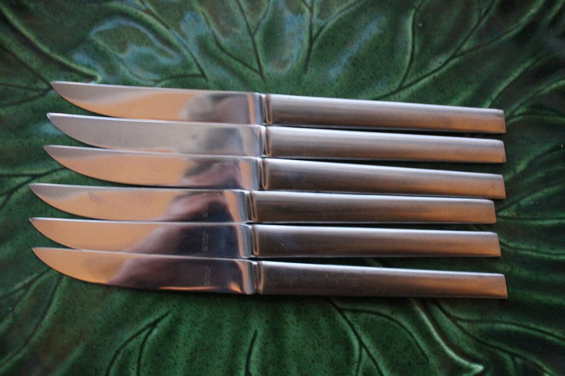 Lot of 6 knives Arthur Salm stainless steak knives Austria Etsy