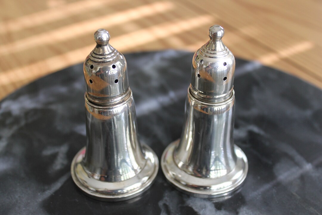 VINTAGE Woodward and Lothrop STERLING Weighted Salt and Pepper Etsy