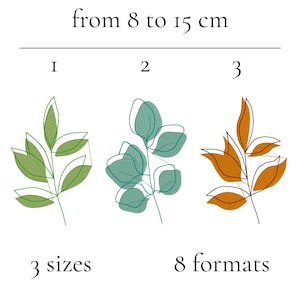 Patrones de bordado a máquina con diseño de hojas - Archivos digitales florales bohemios - Descarga instantánea