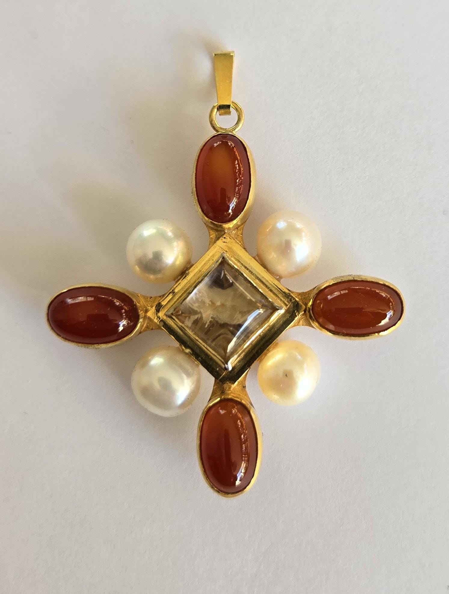 Pendentif Reliquaire Plaqué Or - Style Années 50-60 - Occasion, Plein De Charme