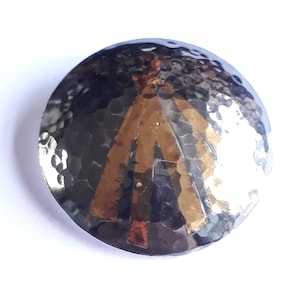 silver pendant, blackened and gold, Keum Boo with silver necklace