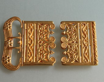 silver gold plated buckle, replica