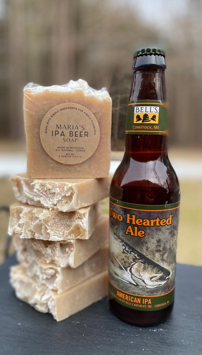 Beer Soap Michigan IPA India Pale Ale beer, Hand made with Two Hearted Ale beer. image 3