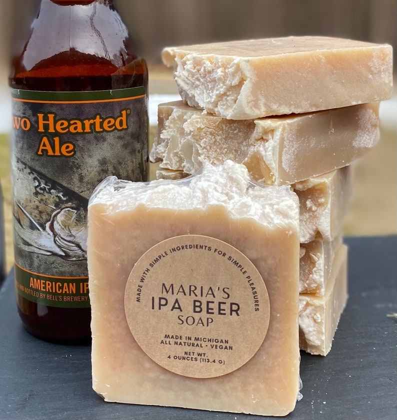 Beer Soap Michigan IPA India Pale Ale beer, Hand made with Two Hearted Ale beer. image 1