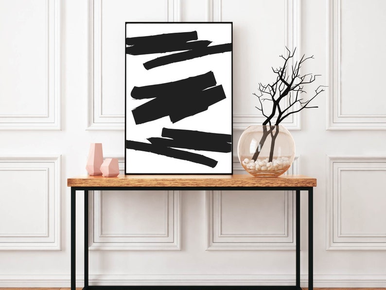 Abstract paint strokes wall art printable brush stroke Etsy
