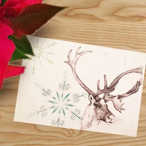 Carte de Noël - caribou