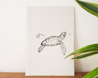 A5 recycled paper notebooks - turtle