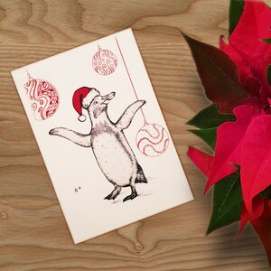 Carte de Noël - manchot