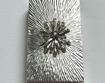 Vintage Evans Silvertone Carryall Compact Starburst Makeup Compact NOS With Box No U.S. Tariff