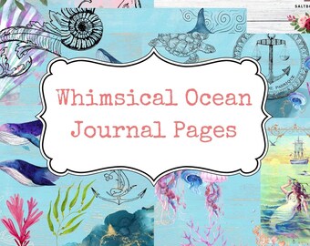 Mermaid Junk Journal Printables: Whimsical Ocean Collage (Digital Download)