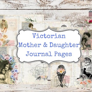 Scripture Mother's Day Junk Journal, Victorian Women, Digital Junk Journal  Kit, Ephemera Download, Shabby Chic Roses 