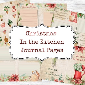 Christmas Recipe Junk Journal: Printable Kitchen Cookbook (Digital)