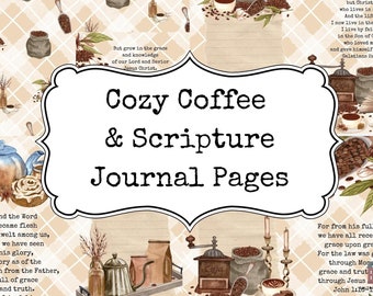 Watercolor Coffee Scripture Journal Pages (Printable)