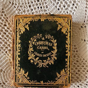 Rare 1925 Leather Bound &#39;A Christmas Carol&#39; by Charles Dickens
