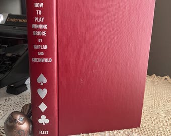 1958 Cómo jugar al bridge con éxito Kaplan & Sheinwold, libro de estrategia de juegos de cartas clásicos