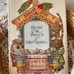 Vintage 1979 Edward Lear&#39;s Owl and the Pussy-Cat, Illustrated by Owen Wood