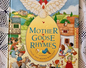 Vintage Mother Goose Rhymes: 1992 Illustrated Hardcover Book