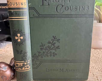 1904 Ocho primos de Louisa May Alcott / Pintura victoriana antigua