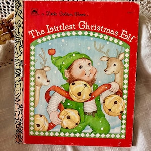 1987 The Littlest Christmas Elf Little, Golden Book – Vintage Holiday Storybook, Christmas Classic for Kids, Vintage Christmas Gift