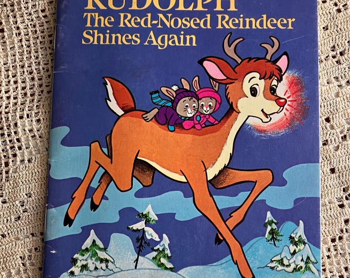 1982 Rudolph the Red-nosed Reindeer Shines Again by Robert L. May - Etsy