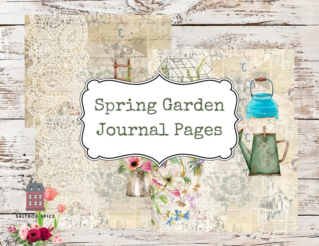 Spring Garden Junk Journal Kit: Vintage Lace, Flower Printables ...