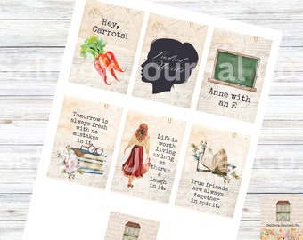 Printable Anne of Green Gables Gift Tags: Party Favors (Digital Download)