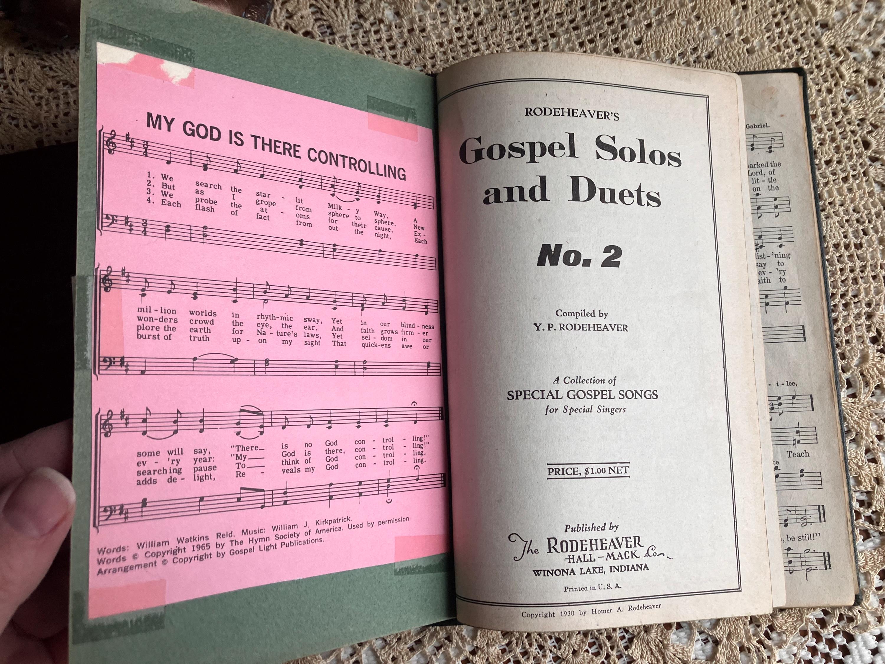 Antique Rodeheaver Hymn Book Bundle • Gospel Solos and Duets No. 2 & No ...