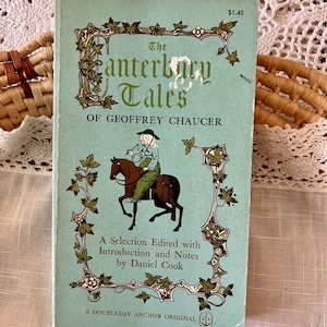 1961 Canterbury Tales Paperback: Doubleday Anchor Vintage Literature