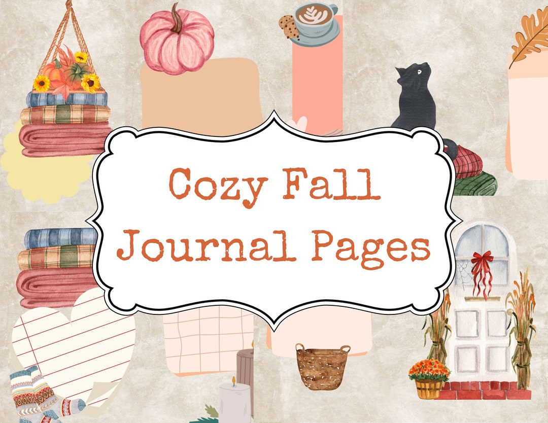 Cozy Fall Journal Pages, Printable Fall Journal, Fall Leaves, Pumpkins ...