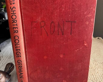 Libro de texto de alemán para estudiantes universitarios de 1947, edición abreviada, libro de texto de idiomas antiguo de Crofts & Co.