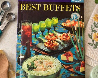 Vintage 1963 Better Homes & Gardens Buffets Cookbook, Retro Kitchen