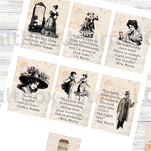 Etichette regalo stampabili per Piccole Donne, Citazioni sui libri di Piccole Donne, Regalo libresco, Bomboniere per Piccole Donne, Segnalibri per Piccole Donne,