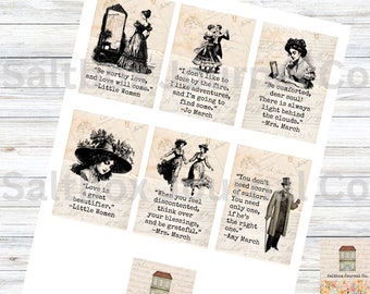 Printable Little Women Gift Tags: Book Quotes (Digital Download)