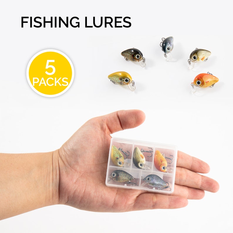 5 Pcs Lifelike Fishing Lures for Bass Trout Top Water Slow Sinking Durable Swimbaits for Fishing Lovers Fishing Tackle Kits