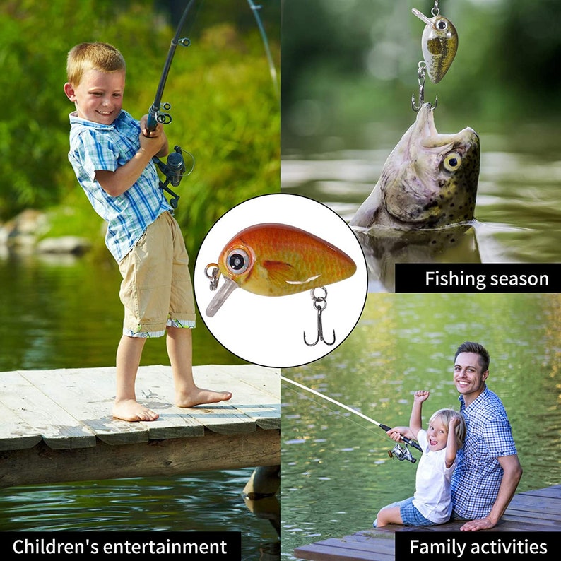 5 Pcs Lifelike Fishing Lures for Bass Trout Top Water Slow Sinking Durable Swimbaits for Fishing Lovers Fishing Tackle Kits