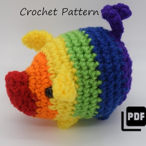 Gay Pride Pig Crochet Pattern