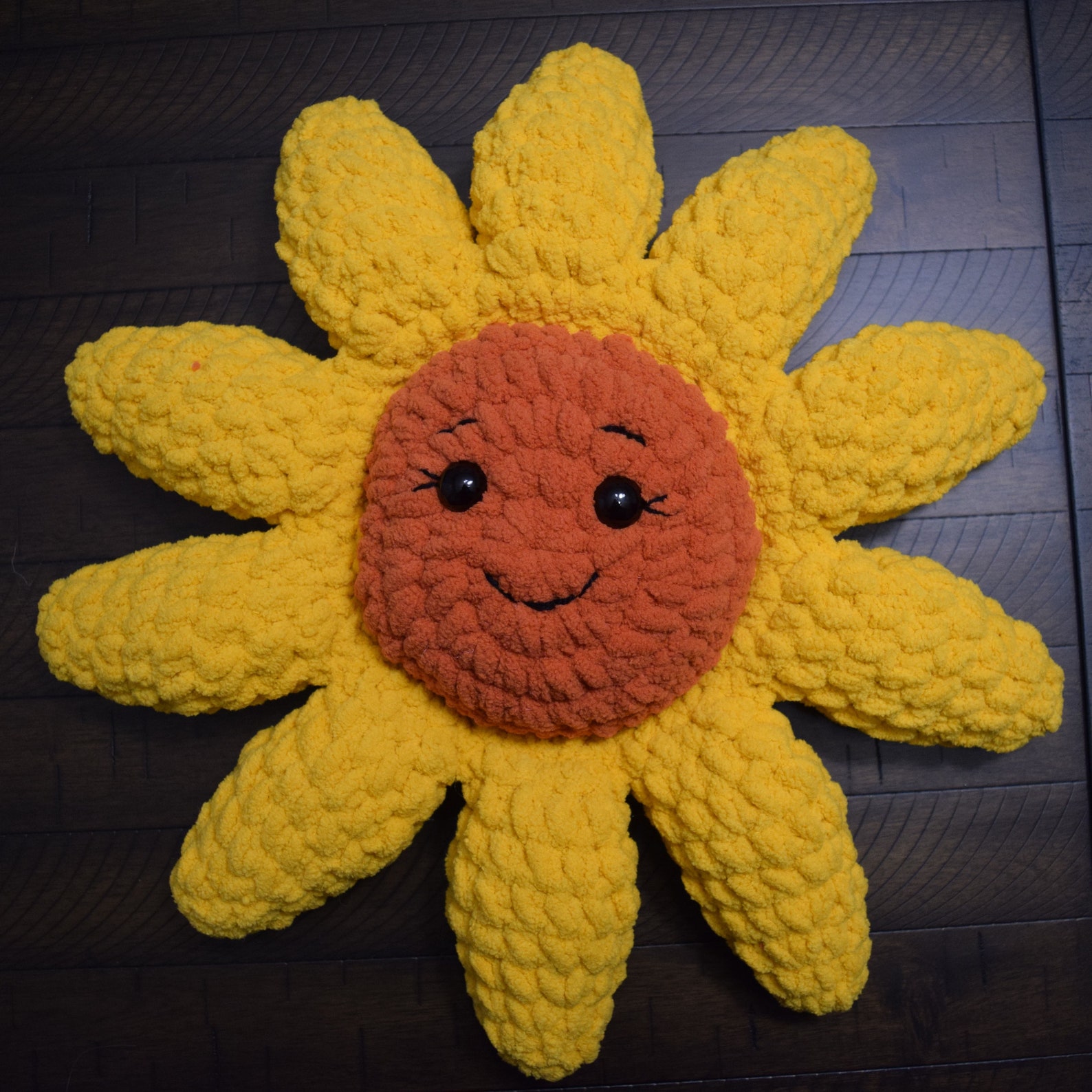 Crochet Sunflower Plush/decorative Pillow Etsy
