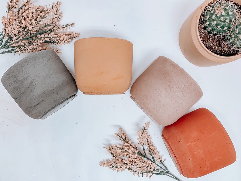 Concrete Plant Pot Concrete Planter Minimalist Planter image 0