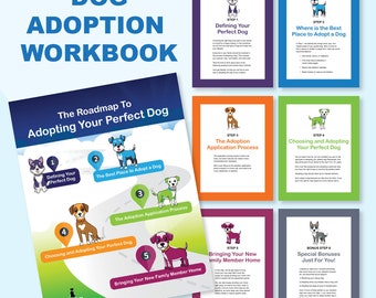 Werkboek voor hondenadoptie: afdrukbaar en digitaal stappenplan voor het adopteren van je perfecte hond