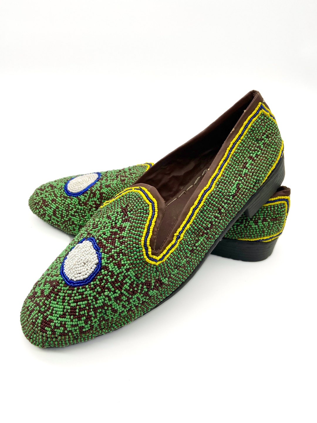 Ifa Color Beaded Shoes. Babalao Shoes - Etsy