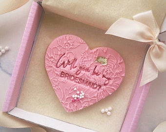 Bridesmaid proposal personalised biscuits, custom maid of honour flower girl cookies
