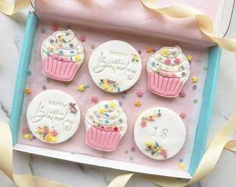 Birthday cookies, birthday biscuits, personalised biscuits