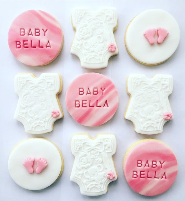 Personalised biscuits new baby biscuits baby shower cookies Etsy