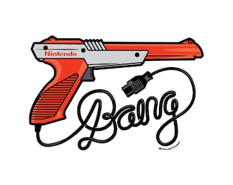 BANG! Zapper Sticker - Retro 8-bit Nostalgia