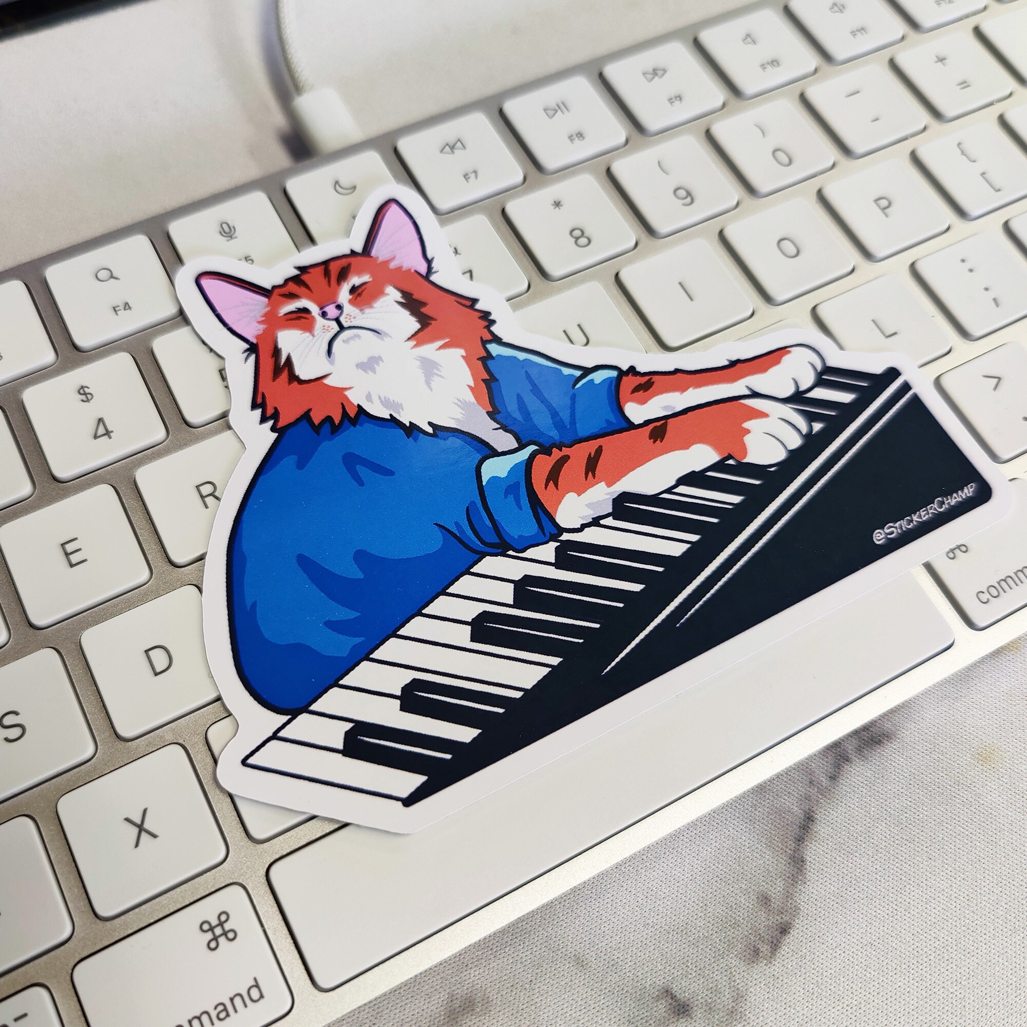 Keyboard Cat Sticker - Etsy